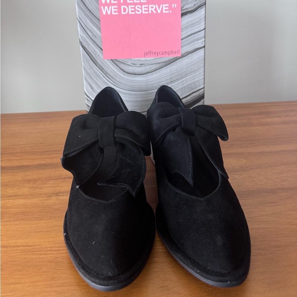 NIB Jeffrey Campbell Suede Bow Cordene Statement Heels Sz 8 SOLD OUT